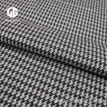 Houndstooth Design Knitted Jacquard Fabric For Clothes